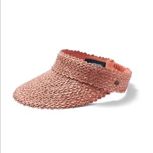 Hemlock Hand Woven Carpi Visor Sun Hat - Rose Pink Beach Hat